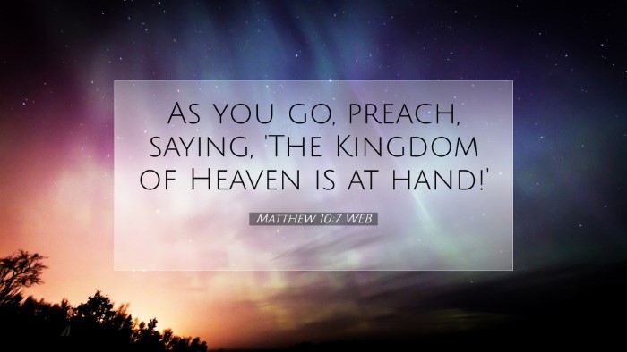 Picture 07 - Matthew 10:7 WEB Desktop Wallpaper - As you go, preach, saying, 'The Kingdom of Heaven - Desktop Bible Verse Wallpaper