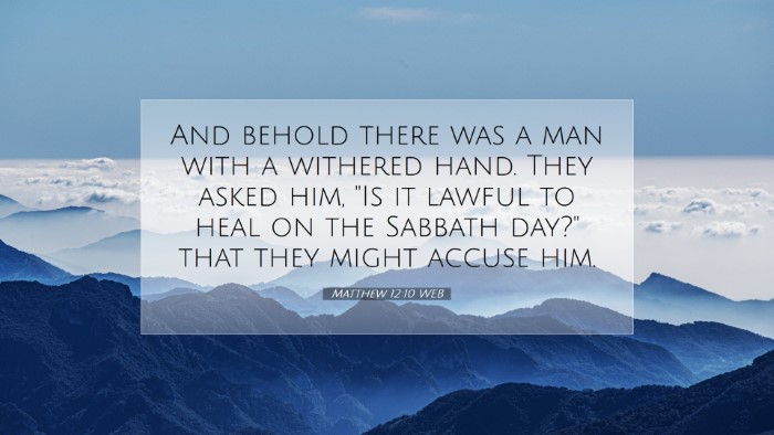 Picture 07 - Matthew 12:10 WEB Desktop Wallpaper - And behold there was a man with a withered hand. - Desktop Bible Verse Wallpaper