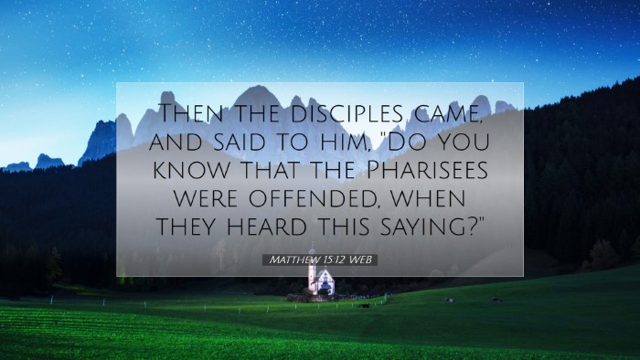 Picture 07 - Matthew 15:12 WEB Desktop Wallpaper - Then the disciples came, and said to him, 