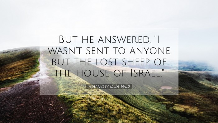 Picture 07 - Matthew 15:24 WEB Desktop Wallpaper - But he answered, 
