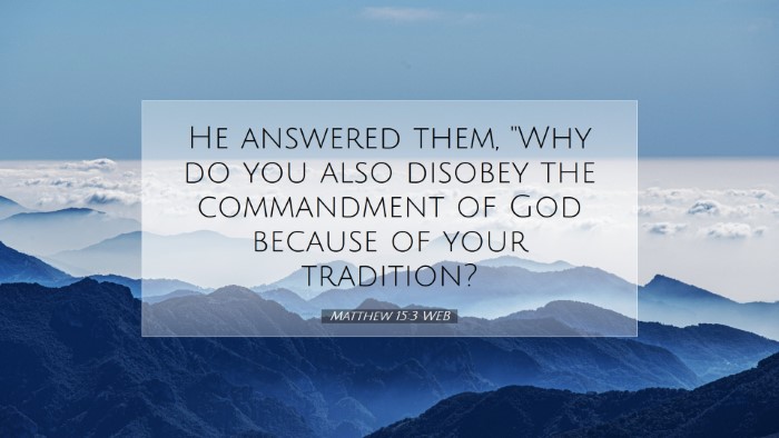 Picture 07 - Matthew 15:3 WEB Desktop Wallpaper - He answered them, 