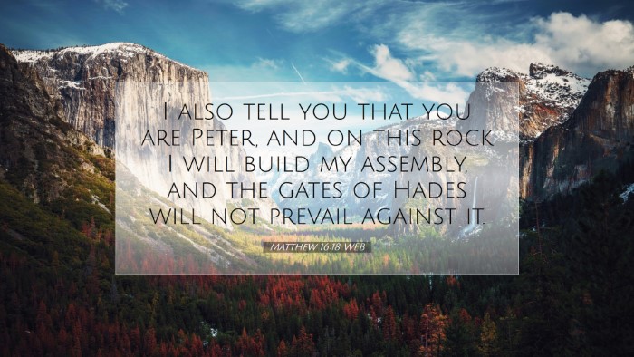 Picture 07 - Matthew 16:18 WEB Desktop Wallpaper - I also tell you that you are Peter, and on this - Desktop Bible Verse Wallpaper