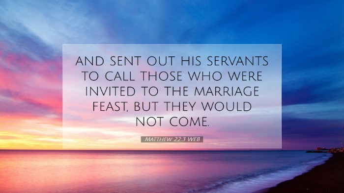 Picture 07 - Matthew 22:3 WEB Desktop Wallpaper - and sent out his servants to call those who were - Desktop Bible Verse Wallpaper