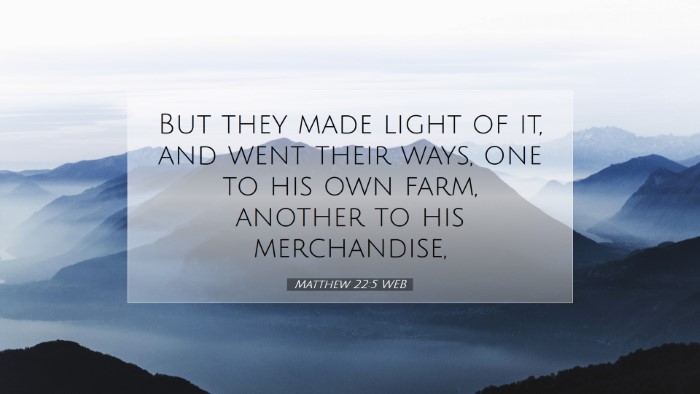 Picture 07 - Matthew 22:5 WEB Desktop Wallpaper - But they made light of it, and went their ways, - Desktop Bible Verse Wallpaper