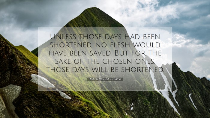 Picture 07 - Matthew 24:22 WEB Desktop Wallpaper - Unless those days had been shortened, no flesh - Desktop Bible Verse Wallpaper