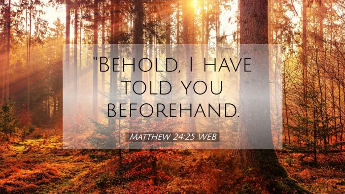 Picture 07 - Matthew 24:25 WEB Desktop Wallpaper - 