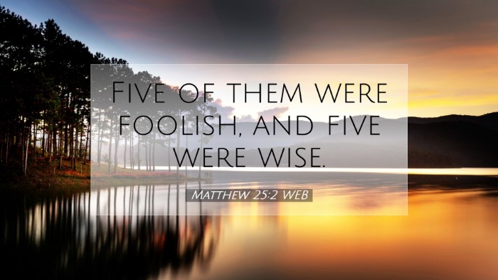 Picture 07 - Matthew 25:2 WEB Desktop Wallpaper - Five of them were foolish, and five were - Desktop Bible Verse Wallpaper