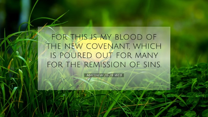 Picture 07 - Matthew 26:28 WEB Desktop Wallpaper - for this is my blood of the new covenant, which - Desktop Bible Verse Wallpaper