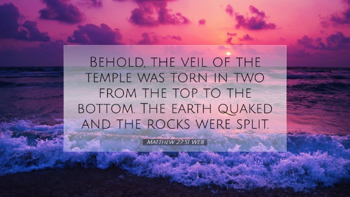 Picture 07 - Matthew 27:51 WEB Desktop Wallpaper - Behold, the veil of the temple was torn in two - Desktop Bible Verse Wallpaper