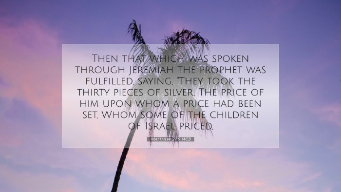 Picture 07 - Matthew 27:9 WEB Desktop Wallpaper - Then that which was spoken through Jeremiah the - Desktop Bible Verse Wallpaper
