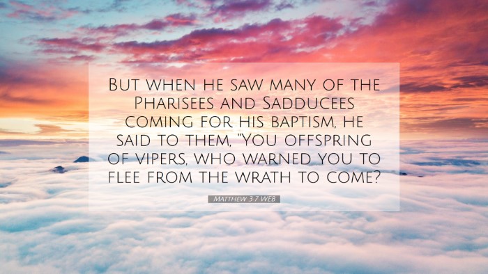 Picture 07 - Matthew 3:7 WEB Desktop Wallpaper - But when he saw many of the Pharisees and - Desktop Bible Verse Wallpaper