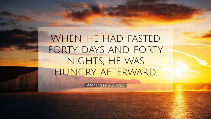 Picture 07 - Matthew 4:2 WEB Desktop Wallpaper - When he had fasted forty days and forty nights, - Desktop Bible Verse Wallpaper