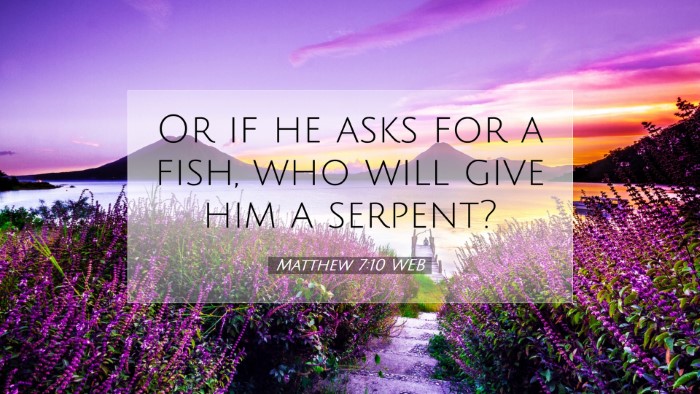 Picture 07 - Matthew 7:10 WEB Desktop Wallpaper - Or if he asks for a fish, who will give him a - Desktop Bible Verse Wallpaper