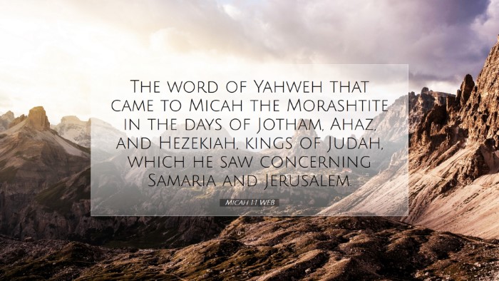 Picture 07 - Micah 1:1 WEB Desktop Wallpaper - The word of Yahweh that came to Micah the - Desktop Bible Verse Wallpaper