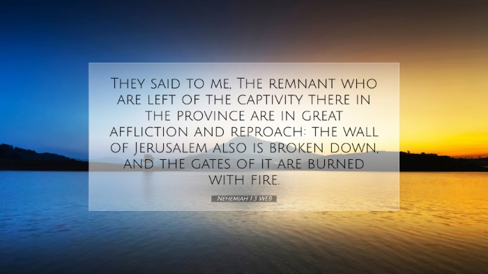 Picture 07 - Nehemiah 1:3 WEB Desktop Wallpaper - They said to me, The remnant who are left of the - Desktop Bible Verse Wallpaper