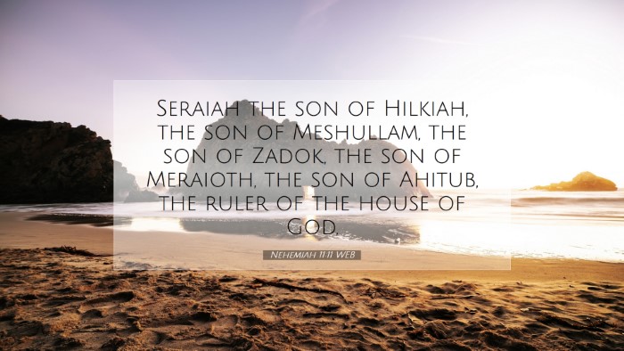 Picture 07 - Nehemiah 11:11 WEB Desktop Wallpaper - Seraiah the son of Hilkiah, the son of Meshullam, - Desktop Bible Verse Wallpaper