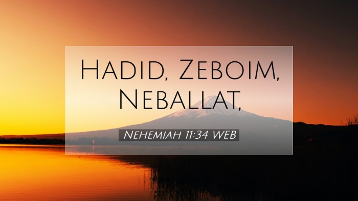 Picture 07 - Nehemiah 11:34 WEB Desktop Wallpaper - Hadid, Zeboim, - Desktop Bible Verse Wallpaper