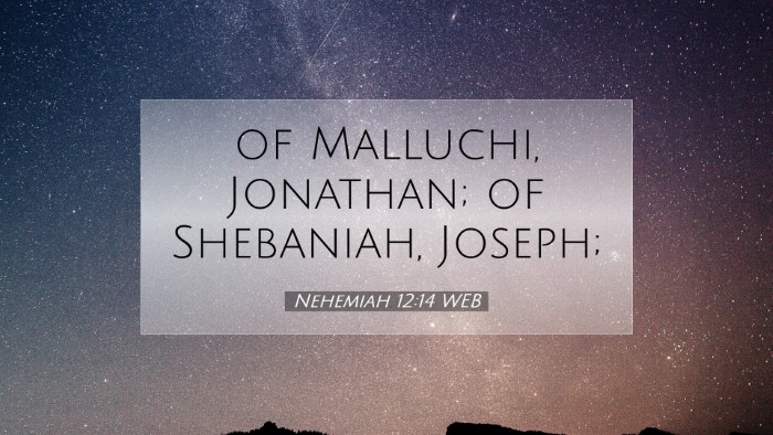Picture 07 - Nehemiah 12:14 WEB Desktop Wallpaper - of Malluchi, Jonathan; of Shebaniah, - Desktop Bible Verse Wallpaper