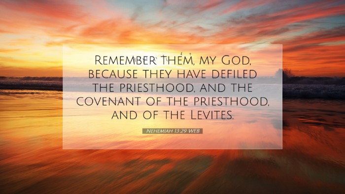 Picture 07 - Nehemiah 13:29 WEB Desktop Wallpaper - Remember them, my God, because they have defiled - Desktop Bible Verse Wallpaper