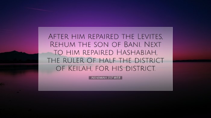 Picture 07 - Nehemiah 3:17 WEB Desktop Wallpaper - After him repaired the Levites, Rehum the son of - Desktop Bible Verse Wallpaper