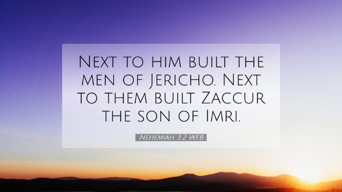 Picture 07 - Nehemiah 3:2 WEB Desktop Wallpaper - Next to him built the men of Jericho. Next to - Desktop Bible Verse Wallpaper