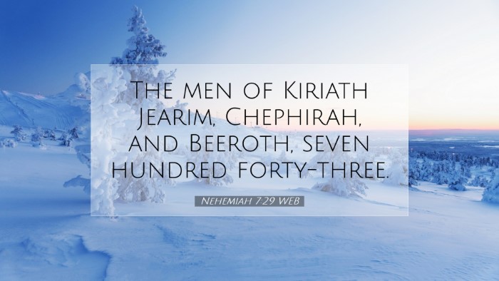 Picture 07 - Nehemiah 7:29 WEB Desktop Wallpaper - The men of Kiriath Jearim, Chephirah, and - Desktop Bible Verse Wallpaper