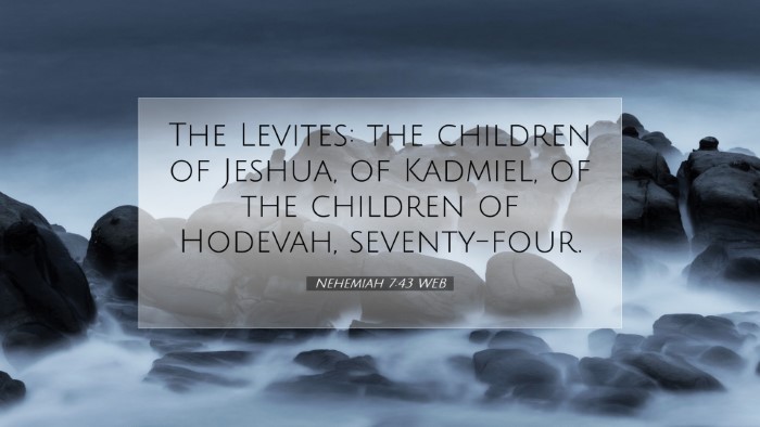 Picture 07 - Nehemiah 7:43 WEB Desktop Wallpaper - The Levites: the children of Jeshua, of Kadmiel, - Desktop Bible Verse Wallpaper