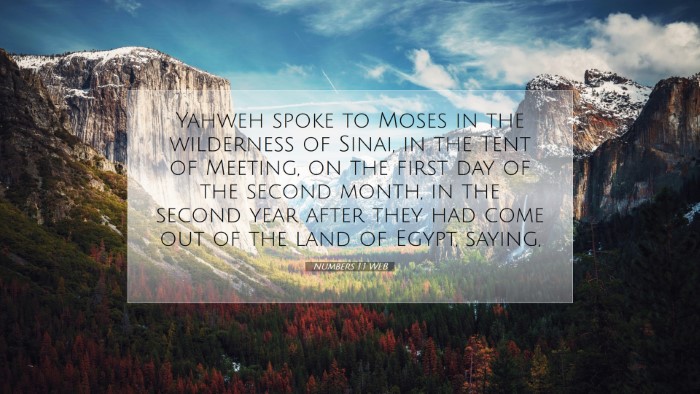 Picture 07 - Numbers 1:1 WEB Desktop Wallpaper - Yahweh spoke to Moses in the wilderness of Sinai, - Desktop Bible Verse Wallpaper