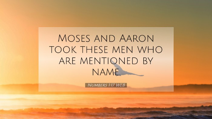 Picture 07 - Numbers 1:17 WEB Desktop Wallpaper - Moses and Aaron took these men who are mentioned - Desktop Bible Verse Wallpaper