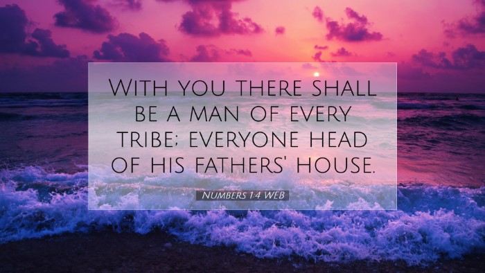 Picture 07 - Numbers 1:4 WEB Desktop Wallpaper - With you there shall be a man of every tribe; - Desktop Bible Verse Wallpaper