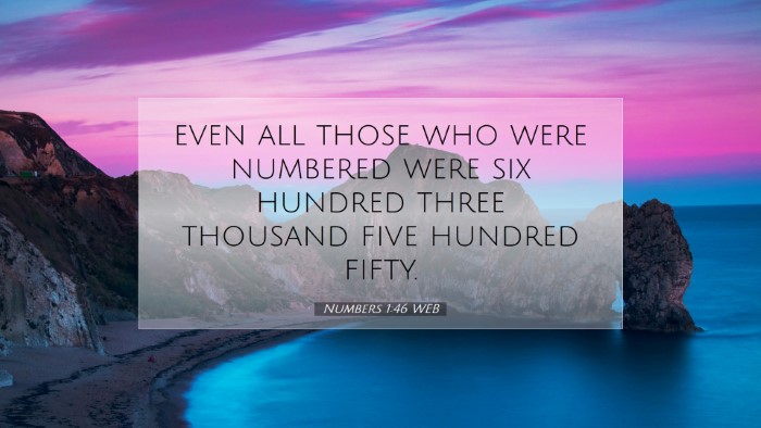 Picture 07 - Numbers 1:46 WEB Desktop Wallpaper - even all those who were numbered were six hundred - Desktop Bible Verse Wallpaper