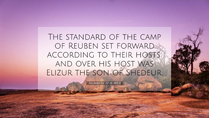 Picture 07 - Numbers 10:18 WEB Desktop Wallpaper - The standard of the camp of Reuben set forward - Desktop Bible Verse Wallpaper