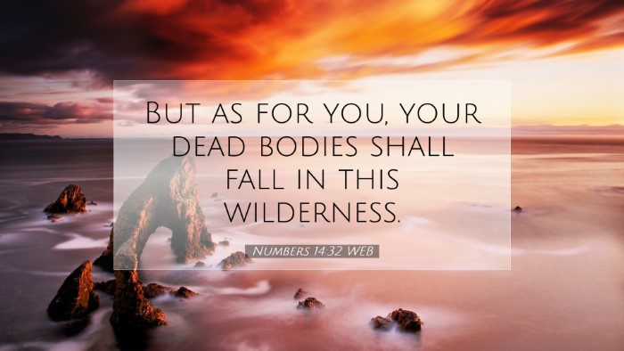 Picture 07 - Numbers 14:32 WEB Desktop Wallpaper - But as for you, your dead bodies shall fall in - Desktop Bible Verse Wallpaper