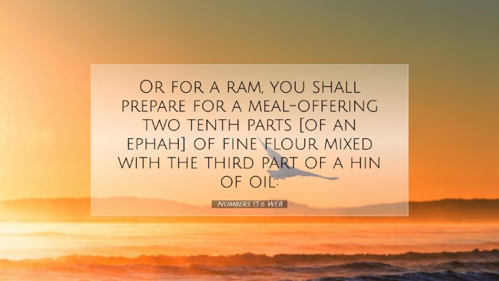 Picture 07 - Numbers 15:6 WEB Desktop Wallpaper - Or for a ram, you shall prepare for a - Desktop Bible Verse Wallpaper