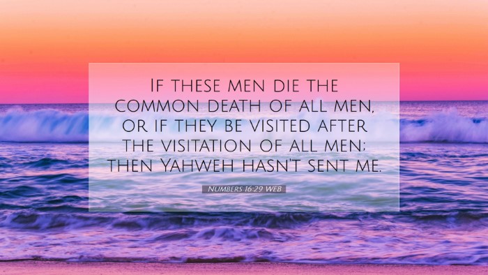 Picture 07 - Numbers 16:29 WEB Desktop Wallpaper - If these men die the common death of all men, or - Desktop Bible Verse Wallpaper