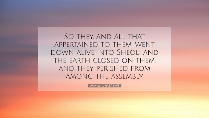 Picture 07 - Numbers 16:33 WEB Desktop Wallpaper - So they, and all that appertained to them, went - Desktop Bible Verse Wallpaper