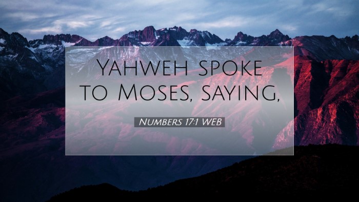 Picture 07 - Numbers 17:1 WEB Desktop Wallpaper - Yahweh spoke to Moses, - Desktop Bible Verse Wallpaper