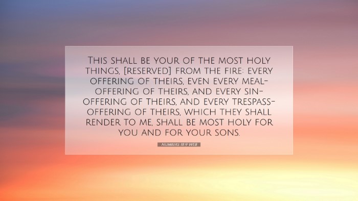 Picture 07 - Numbers 18:9 WEB Desktop Wallpaper - This shall be your of the most holy things, - Desktop Bible Verse Wallpaper