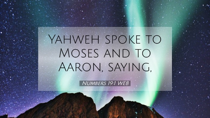 Picture 07 - Numbers 19:1 WEB Desktop Wallpaper - Yahweh spoke to Moses and to Aaron, - Desktop Bible Verse Wallpaper