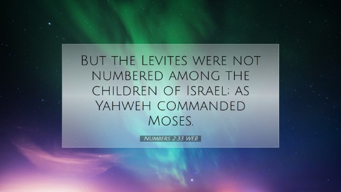 Picture 07 - Numbers 2:33 WEB Desktop Wallpaper - But the Levites were not numbered among the - Desktop Bible Verse Wallpaper