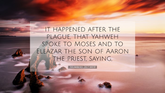 Picture 07 - Numbers 26:1 WEB Desktop Wallpaper - It happened after the plague, that Yahweh spoke - Desktop Bible Verse Wallpaper