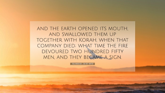 Picture 07 - Numbers 26:10 WEB Desktop Wallpaper - and the earth opened its mouth, and swallowed - Desktop Bible Verse Wallpaper