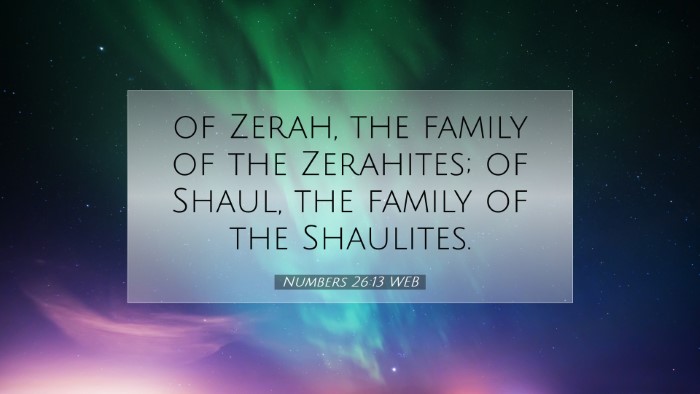 Picture 07 - Numbers 26:13 WEB Desktop Wallpaper - of Zerah, the family of the Zerahites; of Shaul, - Desktop Bible Verse Wallpaper