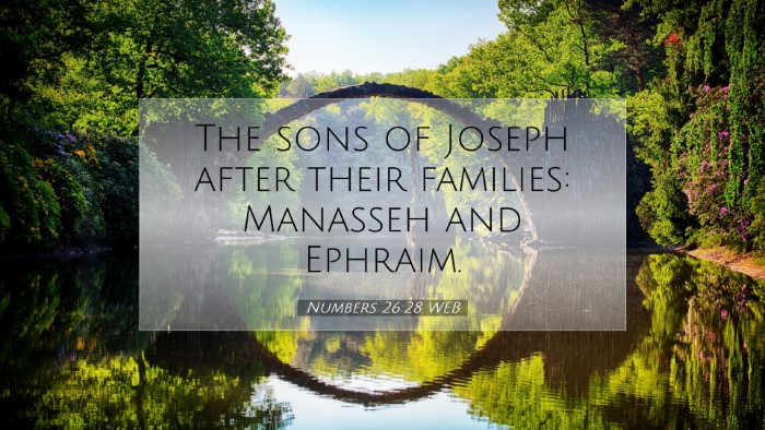 Picture 07 - Numbers 26:28 WEB Desktop Wallpaper - The sons of Joseph after their families: Manasseh - Desktop Bible Verse Wallpaper