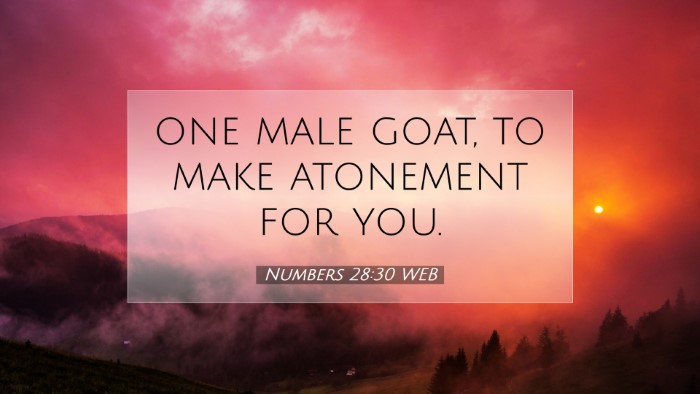 Picture 07 - Numbers 28:30 WEB Desktop Wallpaper - one male goat, to make atonement for - Desktop Bible Verse Wallpaper