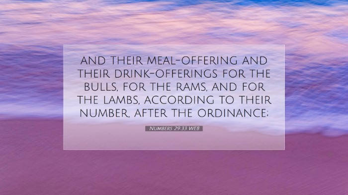 Picture 07 - Numbers 29:33 WEB Desktop Wallpaper - and their meal-offering and their drink-offerings - Desktop Bible Verse Wallpaper