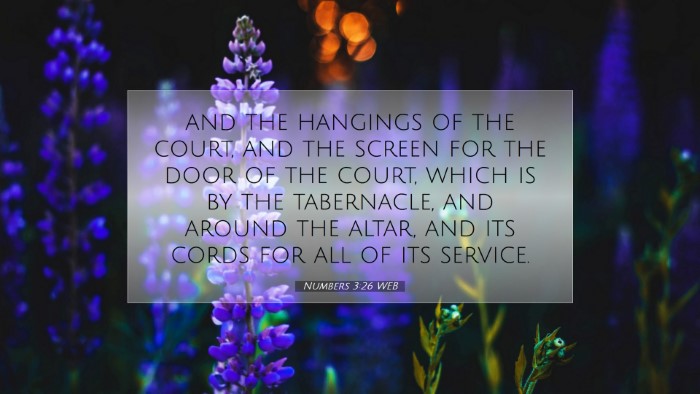 Picture 07 - Numbers 3:26 WEB Desktop Wallpaper - and the hangings of the court, and the screen for - Desktop Bible Verse Wallpaper