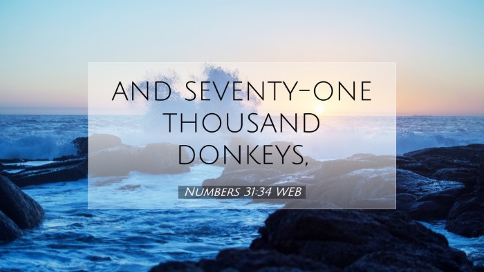 Picture 07 - Numbers 31:34 WEB Desktop Wallpaper - and seventy-one thousand - Desktop Bible Verse Wallpaper
