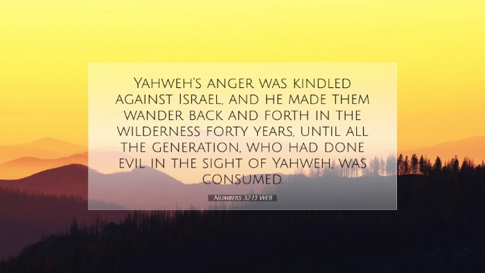 Picture 07 - Numbers 32:13 WEB Desktop Wallpaper - Yahweh's anger was kindled against Israel, and he - Desktop Bible Verse Wallpaper