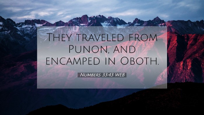 Picture 07 - Numbers 33:43 WEB Desktop Wallpaper - They traveled from Punon, and encamped in - Desktop Bible Verse Wallpaper